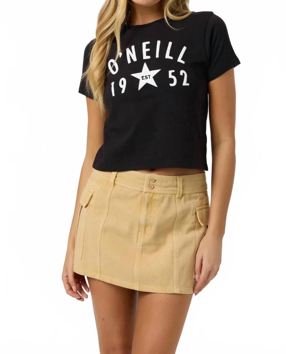 NEW O'NEILL starry fitted tee in black